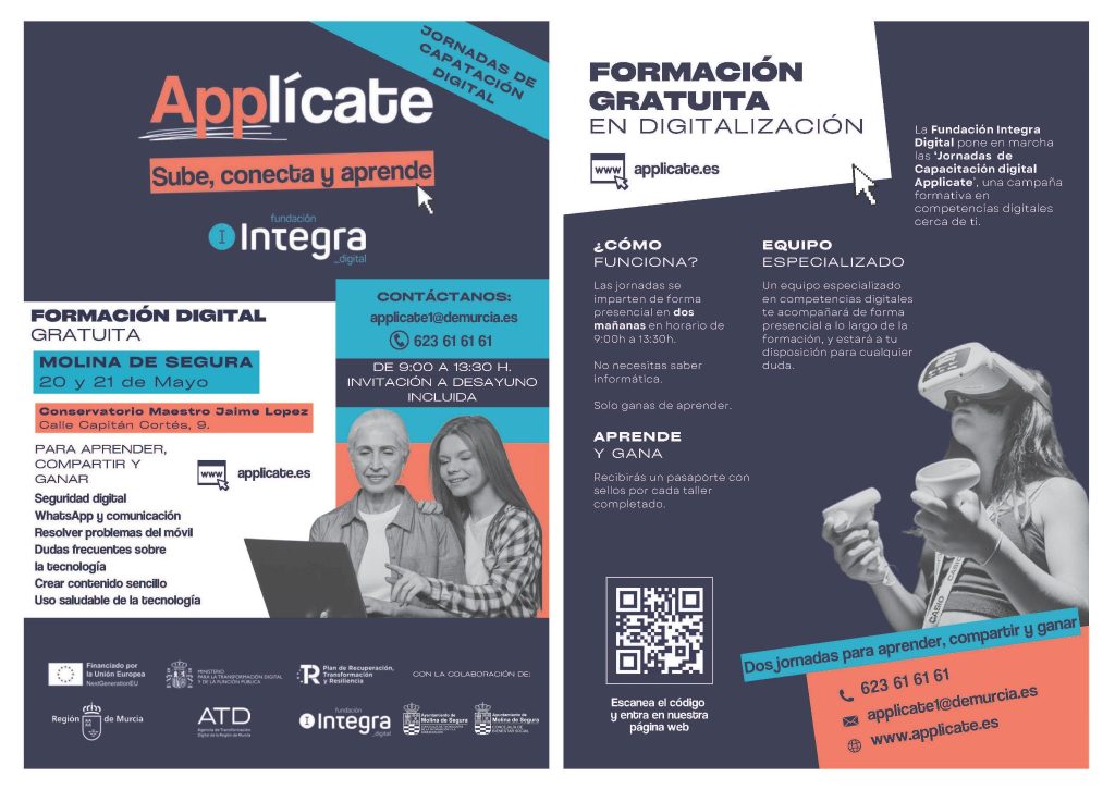 TIC Molina Jornadas gratuitas para mayores 'Applícate' CARTEL